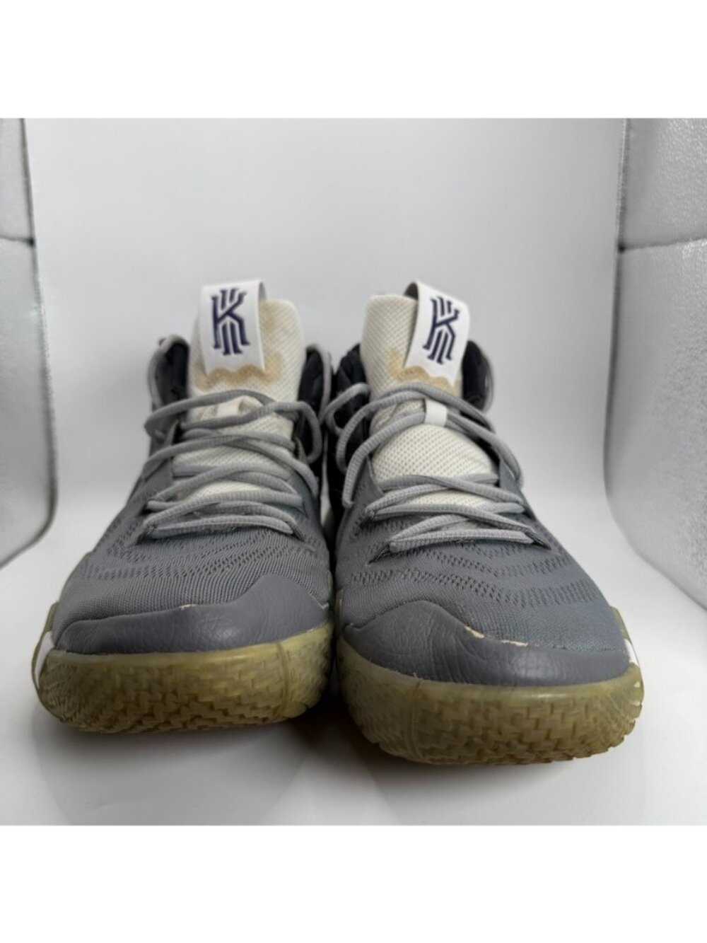 Nike Kyrie 4 Shoes Mens Size 12 Gray Black Basketball Street Wear Mid Top - Picture 2 of 13